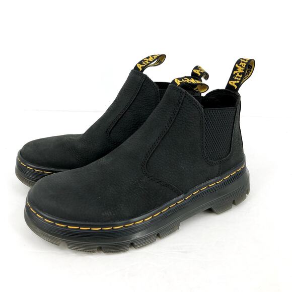 Dr. Martens Womens Work Hardie II Chelsea Boots US 6 M EU 37 Black Leather NIB - Picture 5 of 12